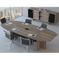 Mesa Reunião Semi Oval 3200mm